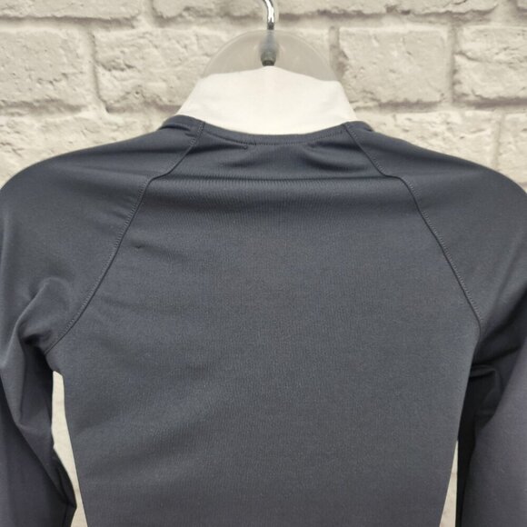 Nike Sportswear Team Long Sleeve High Neck Cropped Top Black White Logo XS - Picture 6 of 14
